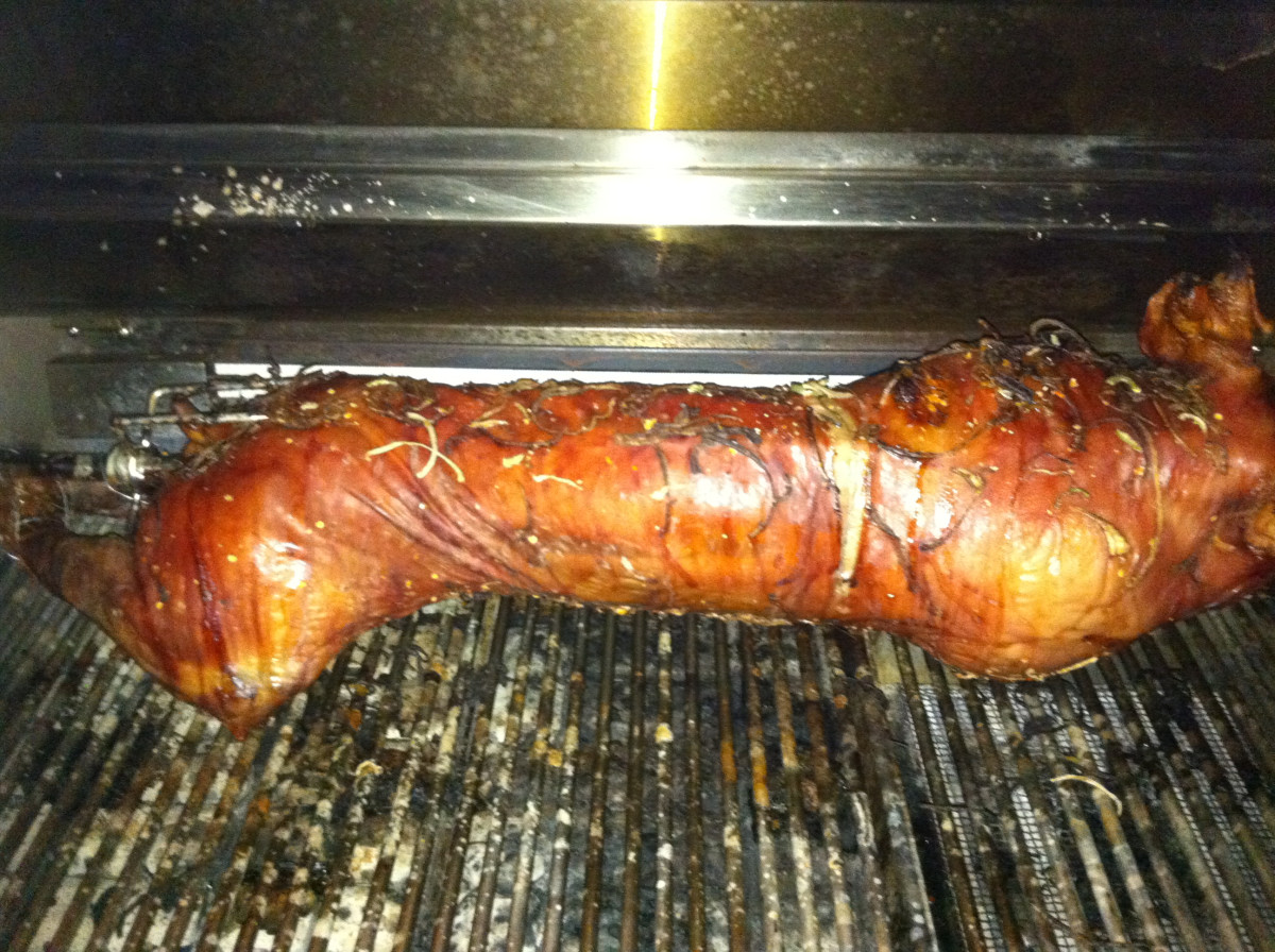 SpitRoasted Pig on the Barbecue Delishably