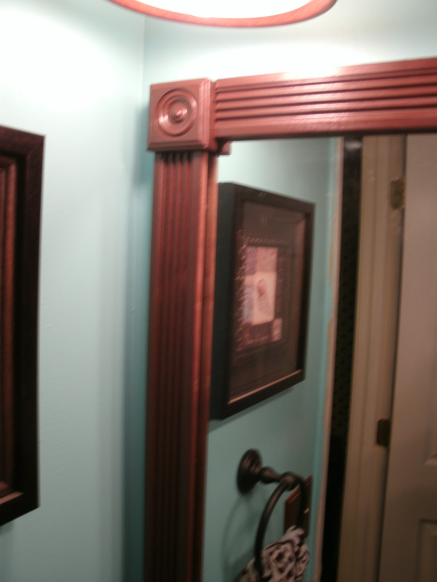 How to Update A Boring Bathroom, Part Three Framing Out A Plain Bathroom Mirror hubpages