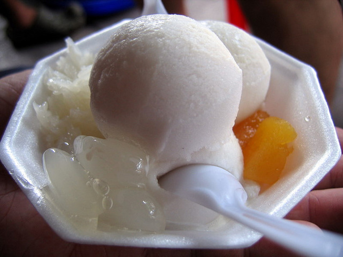 Indonesian Es Puter Kelapa Traditional Coconut Ice Cream Recipe. How