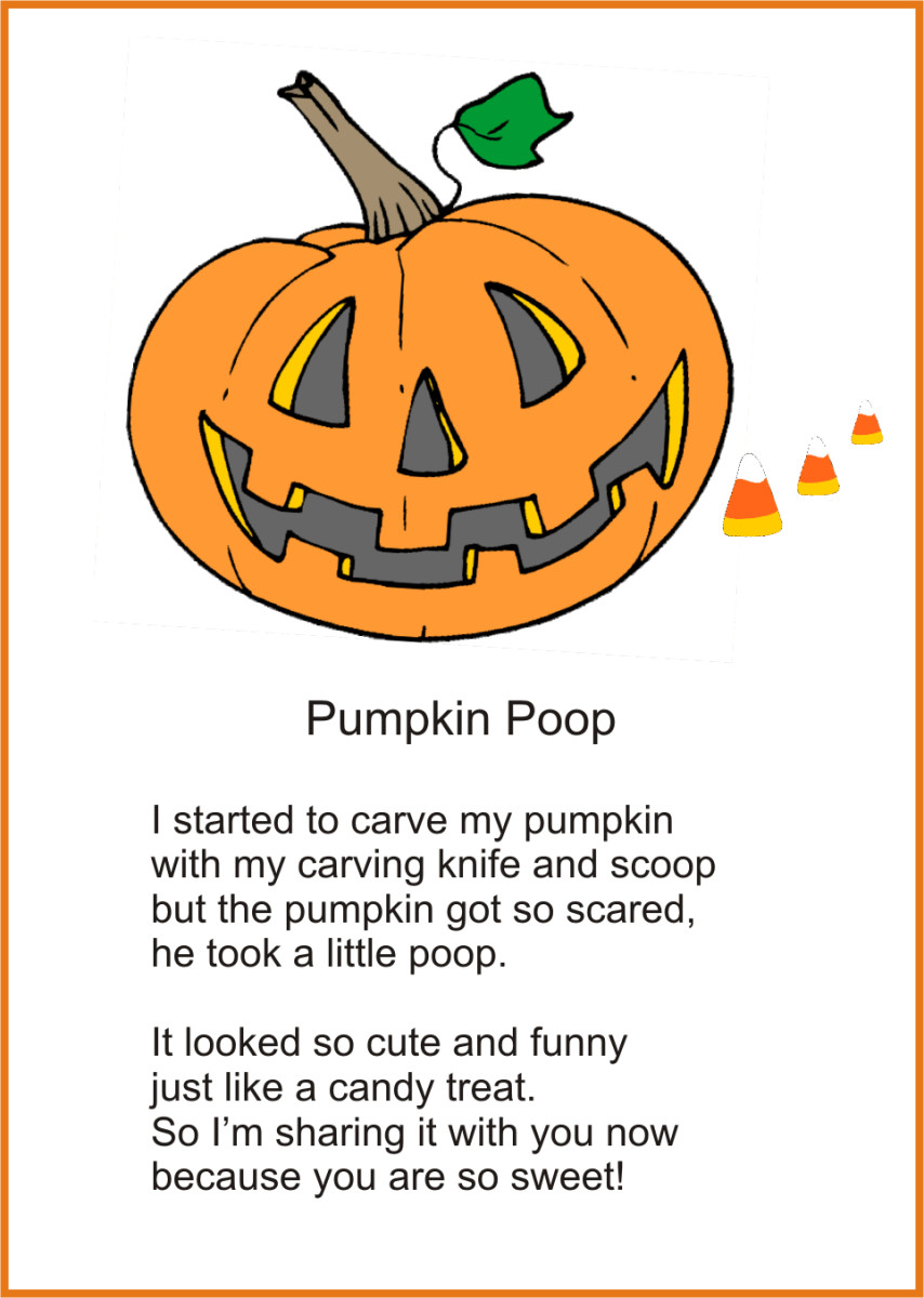 Printable Pumpkin Poop Poem for Halloween