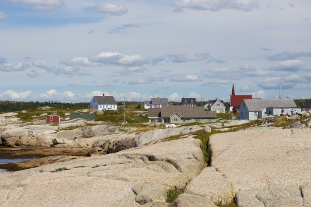 Peggy's Cove, Nova Scotia, Where Waves and Rocks Collide, Washed by