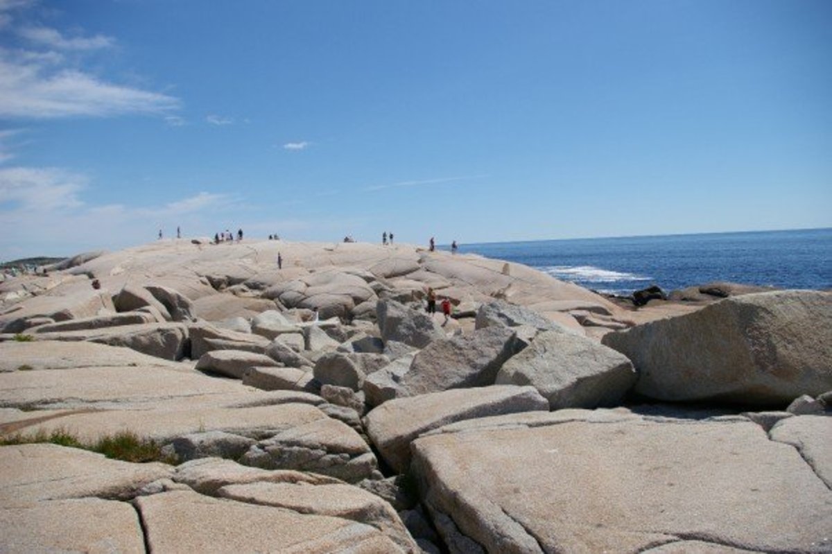 Peggy's Cove, Nova Scotia, Where Waves and Rocks Collide, Washed by