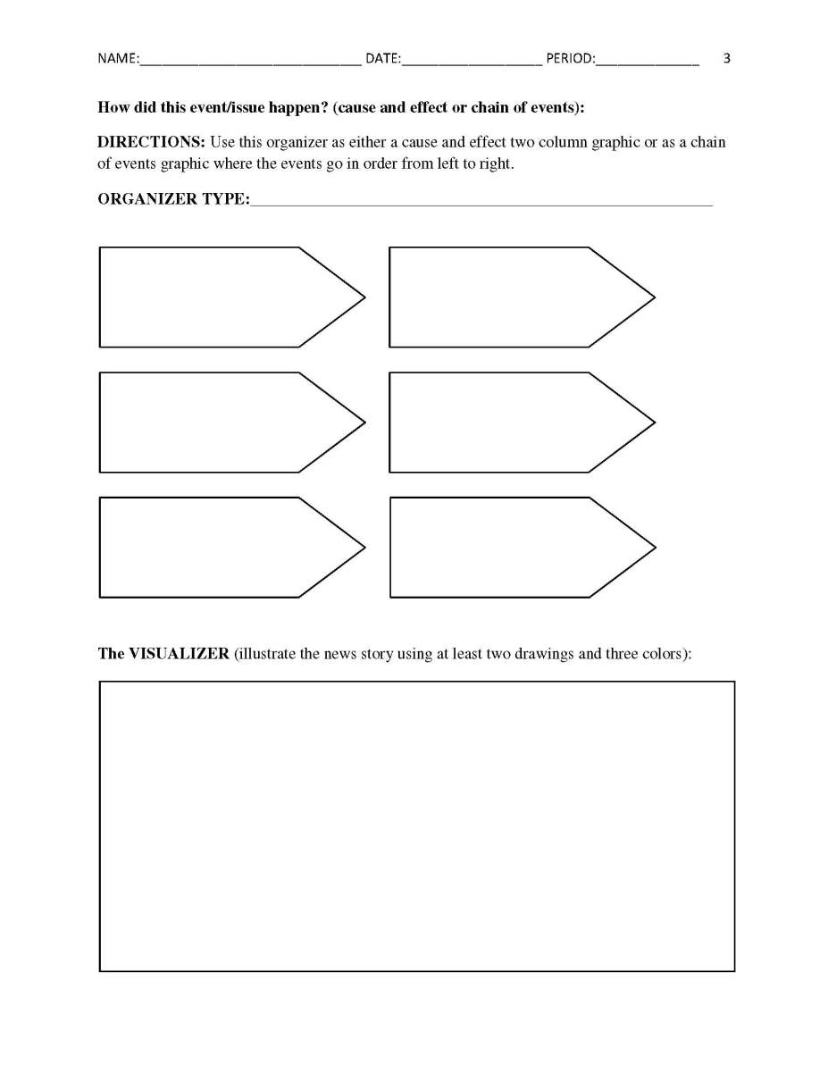 Free Current Events Report Worksheet for Classroom