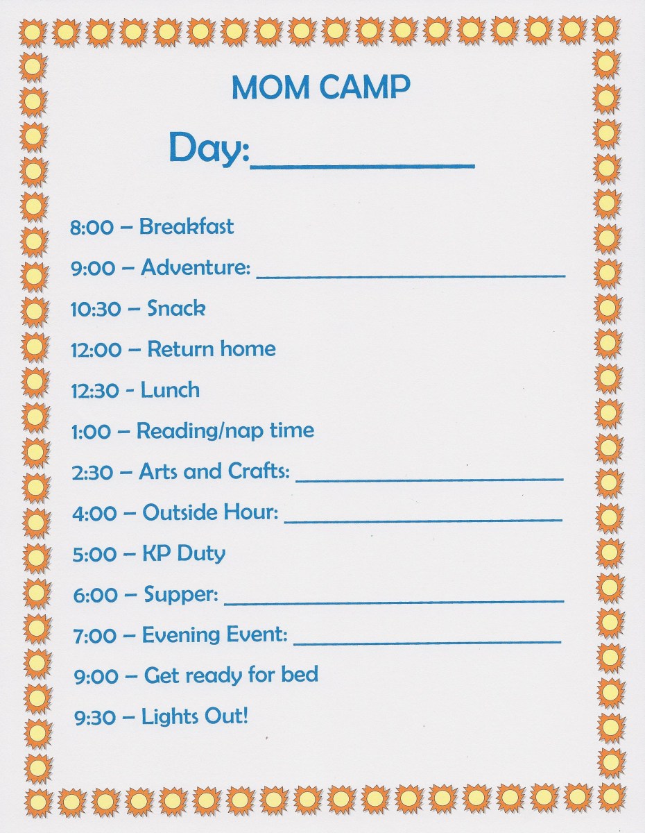 Summer Fun Ideas Mom Camp Schedule for Kids WeHaveKids