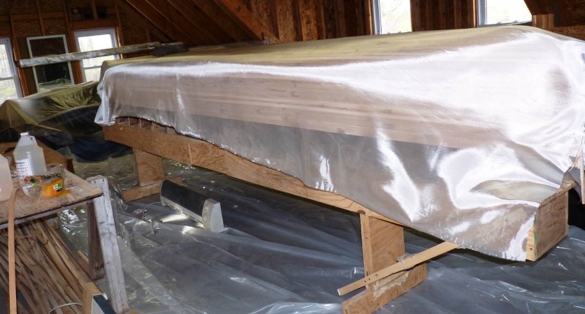 Building a Cedar Strip Canoe Sanding and Fiberglassing SkyAboveUs
