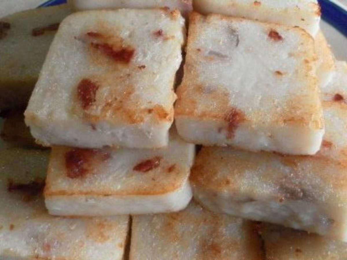 White Radish Cake Recipes Hong Kong Style Dim Sum and Singapore Hawker