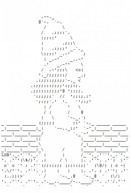 Garden Gnomes in ASCII Text Art hubpages