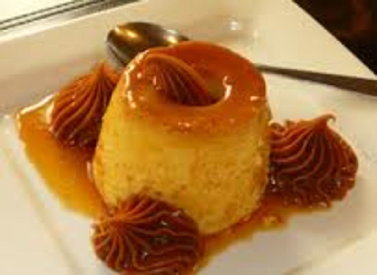 Dessert,Flan With Dulce De Leche