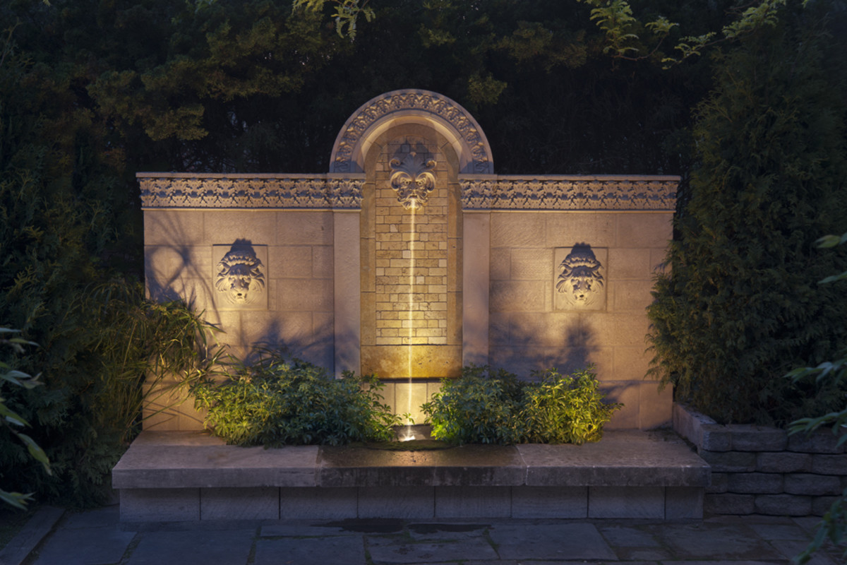 Home Improvement Outdoor Wall Fountains with Tile Mediterranean