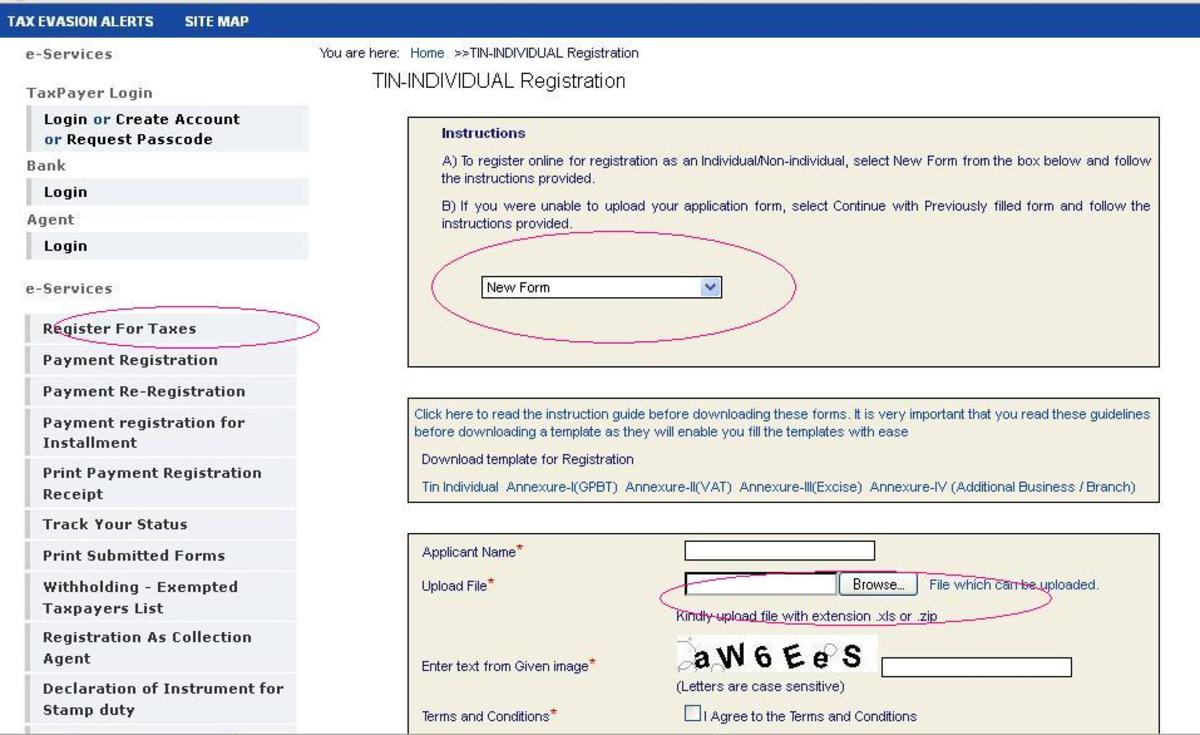 How to register and apply for a new Tin number required for the newly