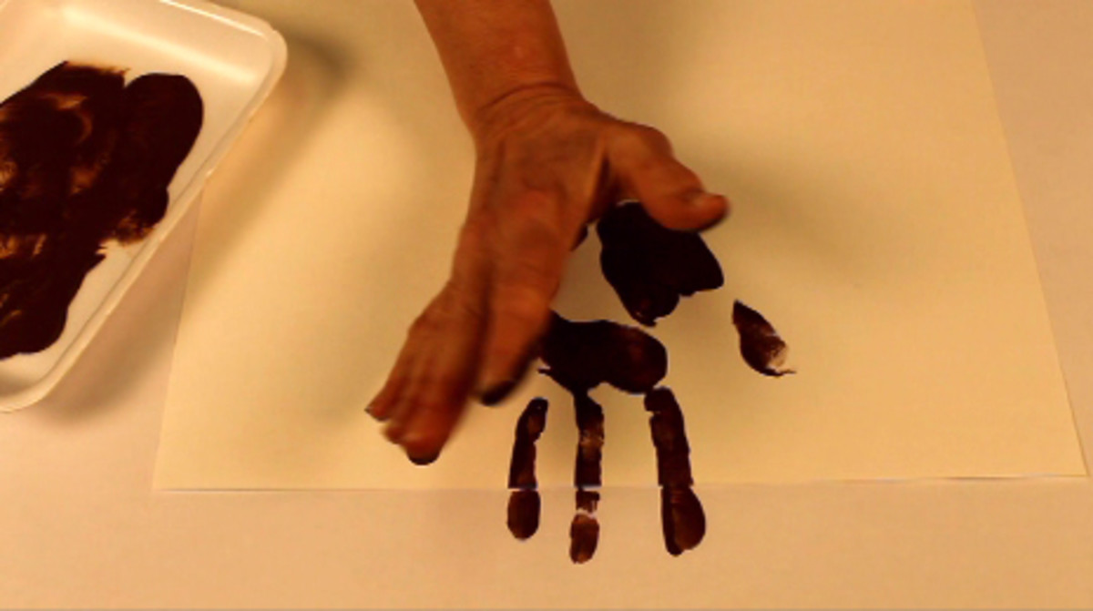 Finger Painting Project Christmas Tree