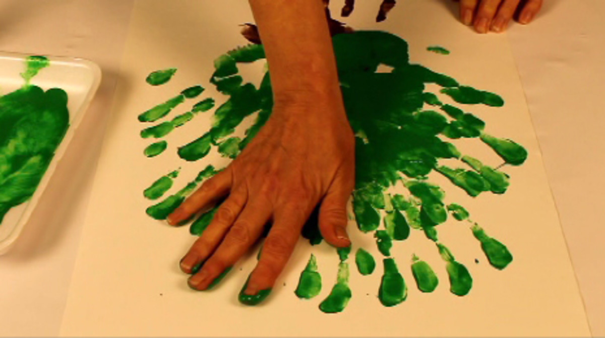 Finger Painting Project Christmas Tree