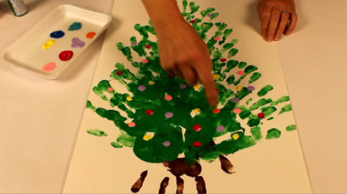 Finger Painting Project Christmas Tree