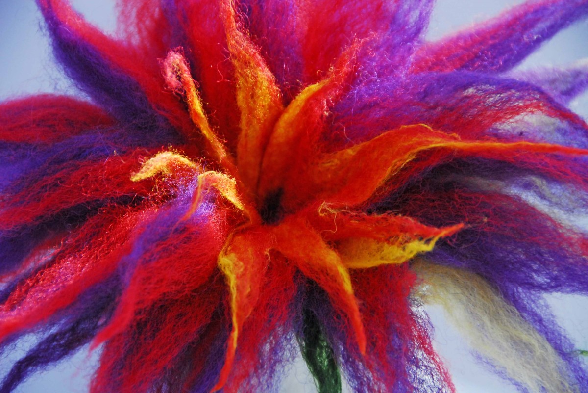 How to Make an Easy 3d Wet Felted Flower