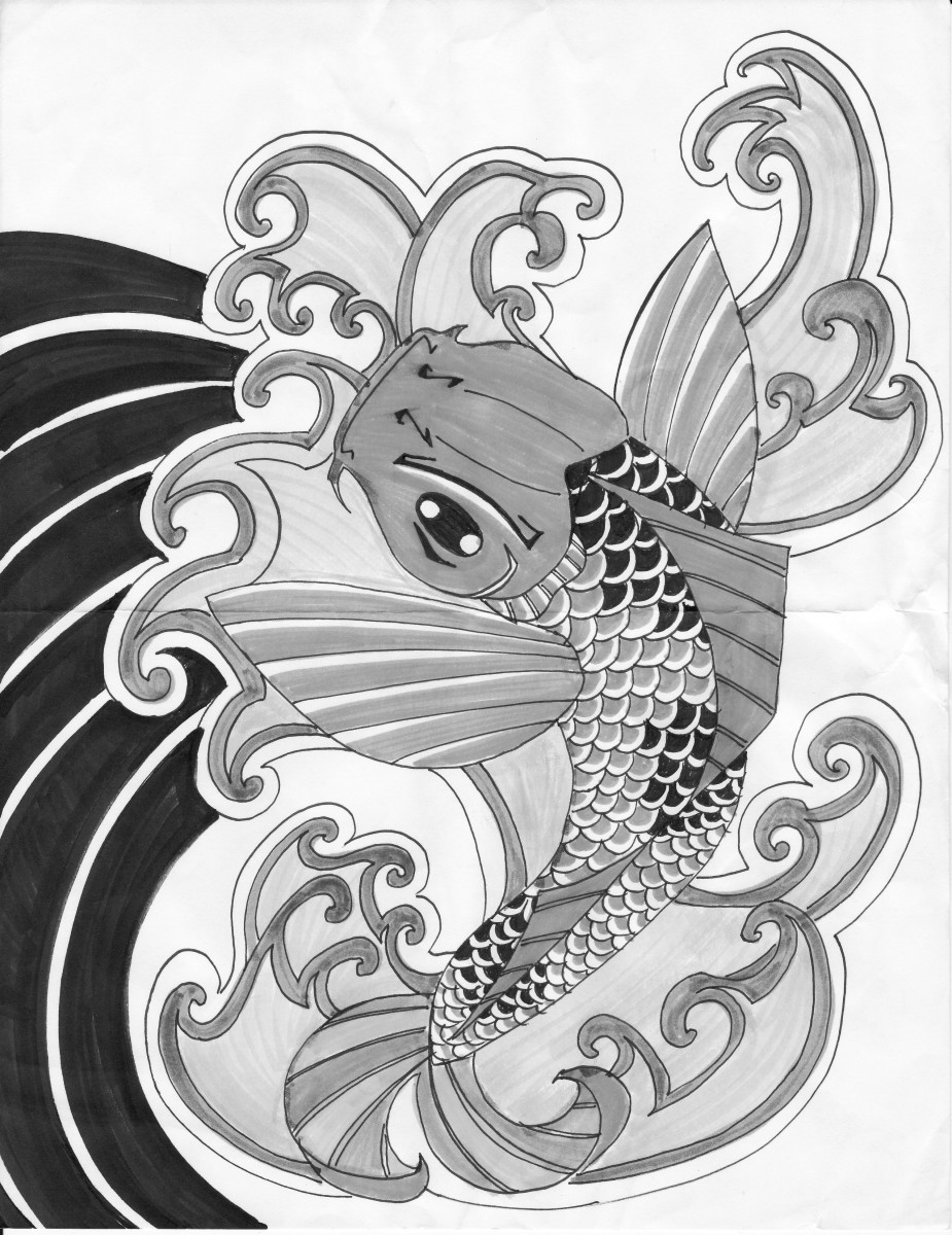 Koi Fish Tattoos Meaning Color, Direction, and More TatRing