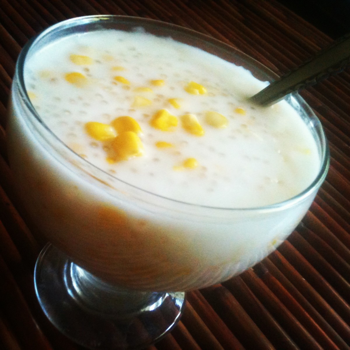 Easy Thai Dessert Tapioca and Corn Pudding Delishably
