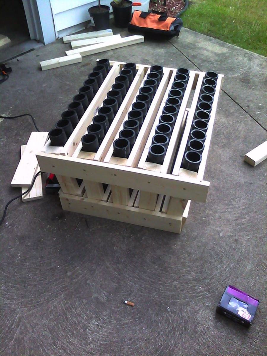 How to Make a Fourth of July Firework 50Shot Angled Mortar Tube Rack