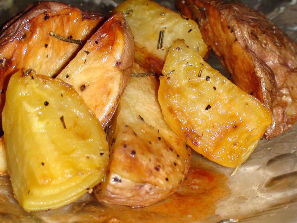 Healthy Roasted Golden Beets and Rosemary Potatoes Recipe Delishably