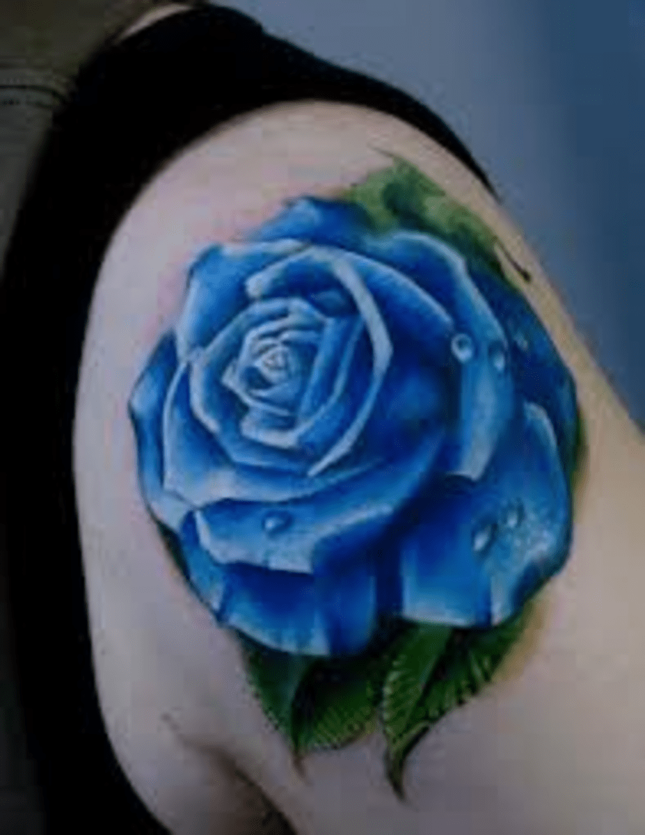 Blue Rose Tattoo Designs And IdeasBlue Rose Tattoo Meanings And