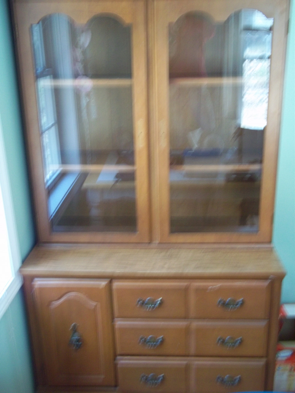 Updating Old Furniture Hutch Makeover
