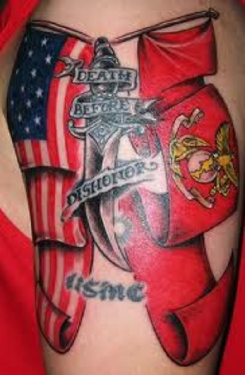 USMC Tattoo Designs And MeaningUSMC Tattoo Ideas And PicturesUSMC