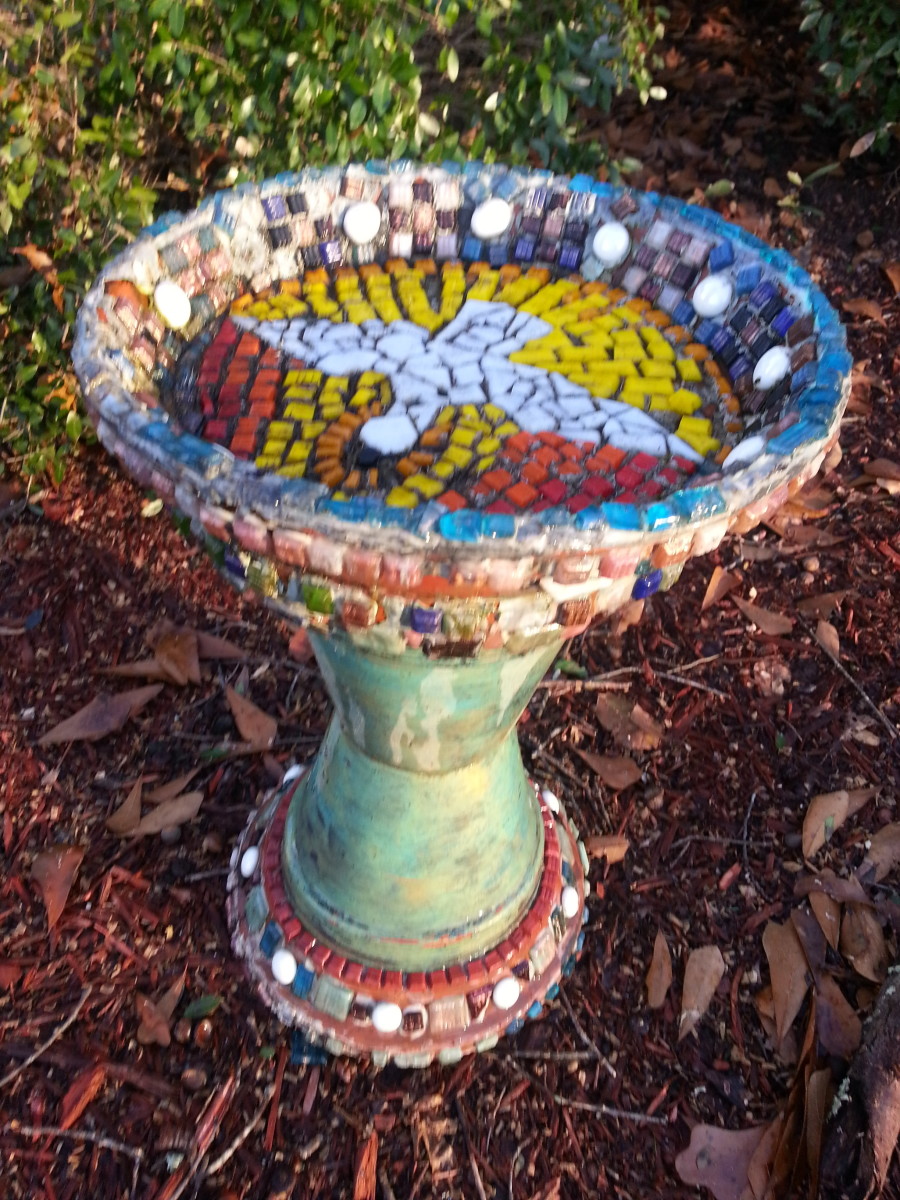 How to Make a Mosaic Clay Pot Birdbath HubPages