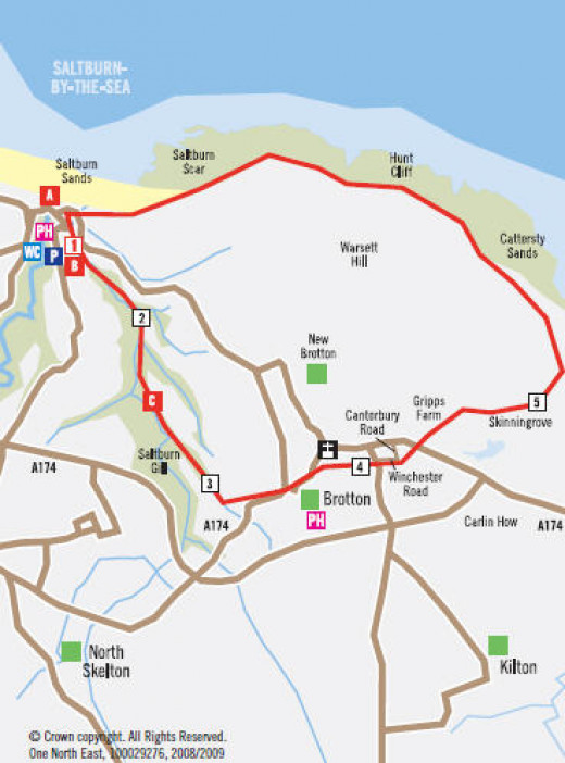 TRAVEL NORTH 15 COASTAL WALK, Saltburn Gill To The Clifftops, Then