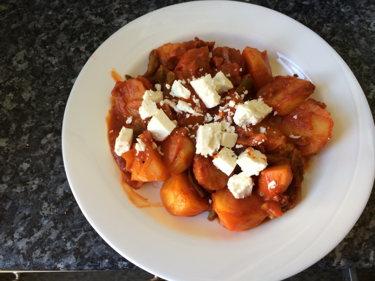 My Greek Grandma's Recipes Potatoes in Tomato Sauce Delishably