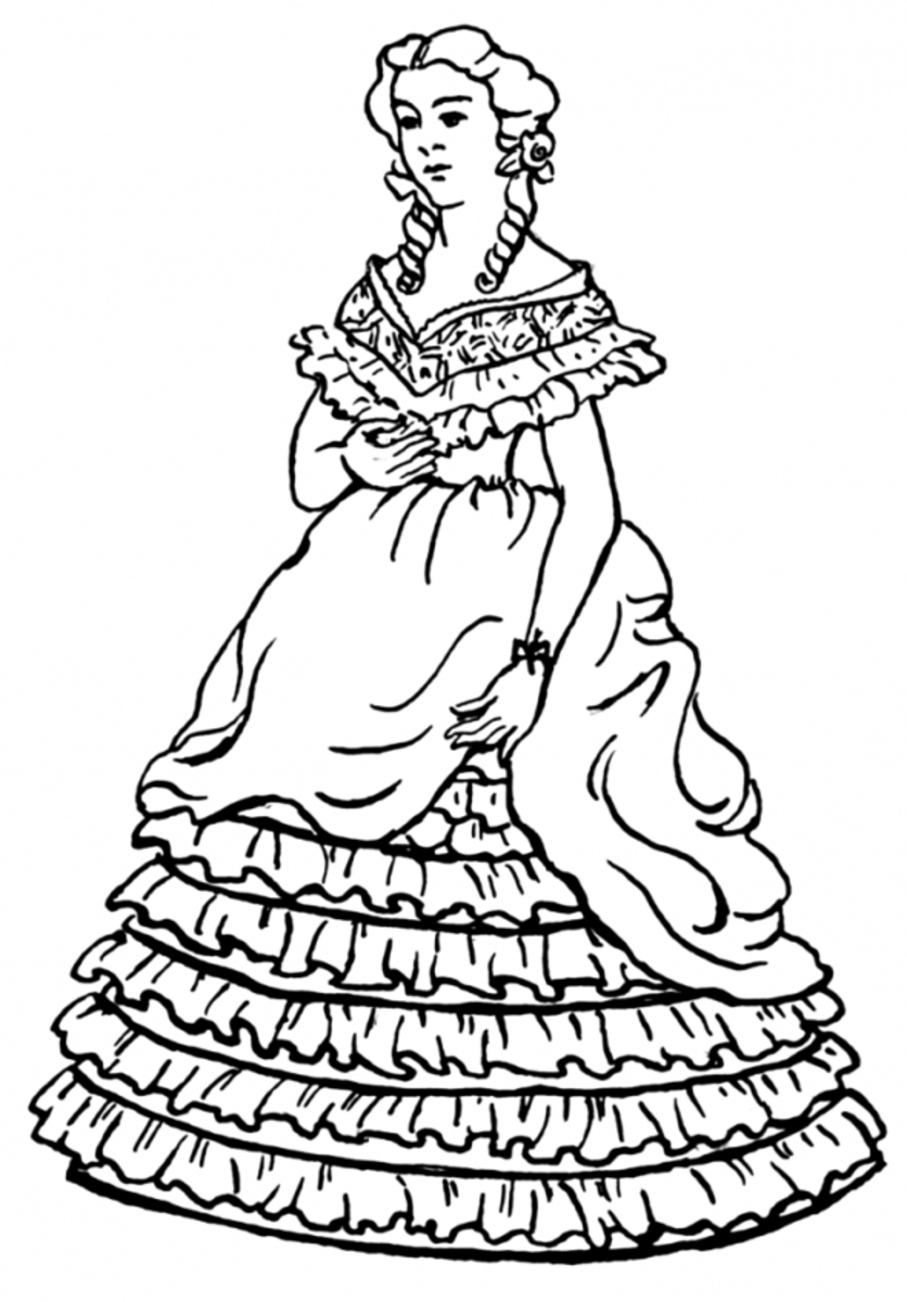 Beautiful Dress Coloring Pages and Pictures for Adults and Kids HubPages