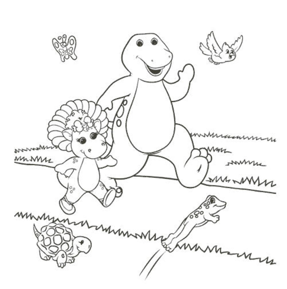 Free Printable Barney Coloring Pages, Barney Coloring Pictures for.