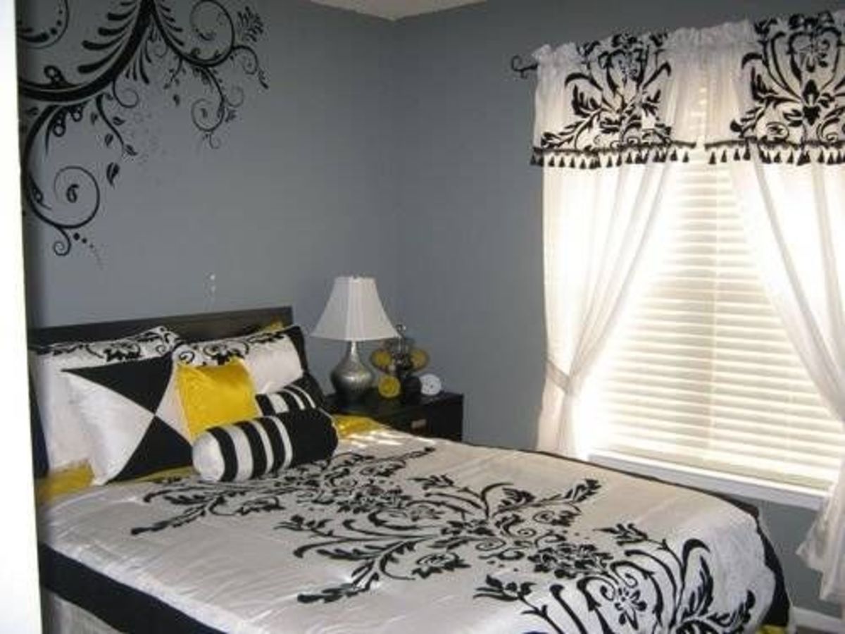 Black and White Damask Bedding by Marika HubPages