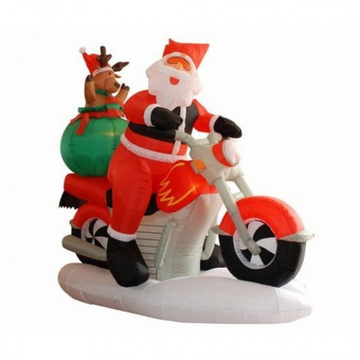 Inflatable Santa on Harley Motorcycle HubPages