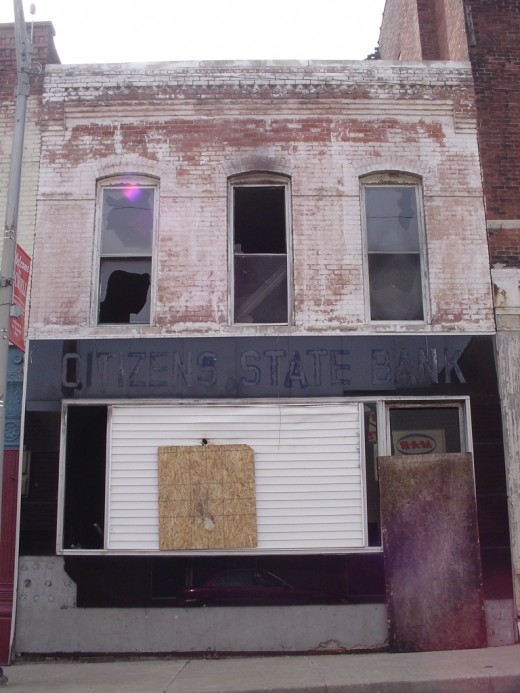 Rundown Town Bicknell, Indiana, U.S.A.