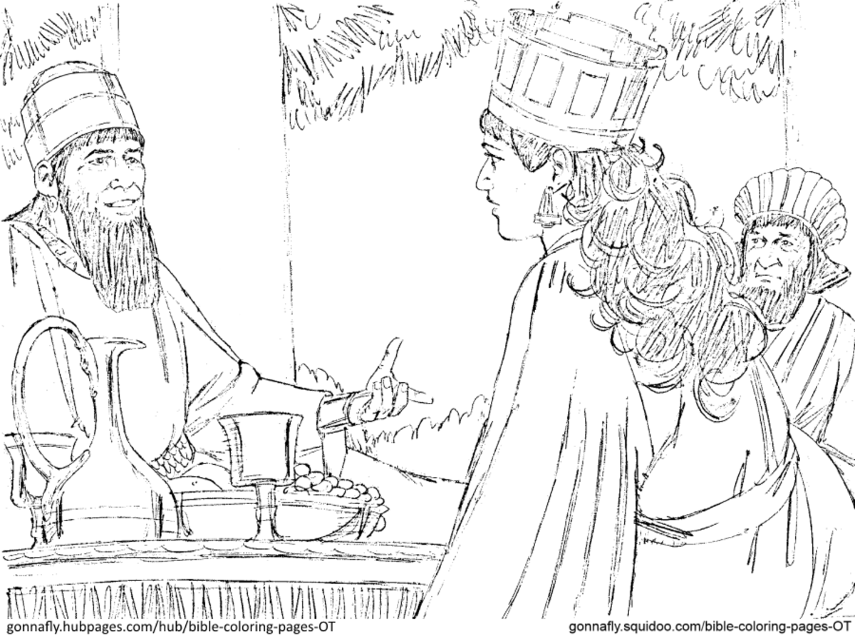 Queen Esther Prepare Dinner Coloring Pages Pinterest