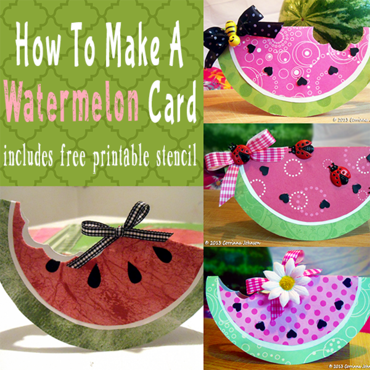 How to Make a Watermelon Card or Invitation for Summer Parties