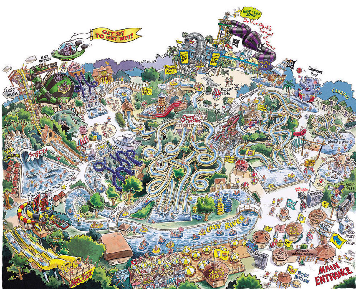 Water Park Map Water Country USA