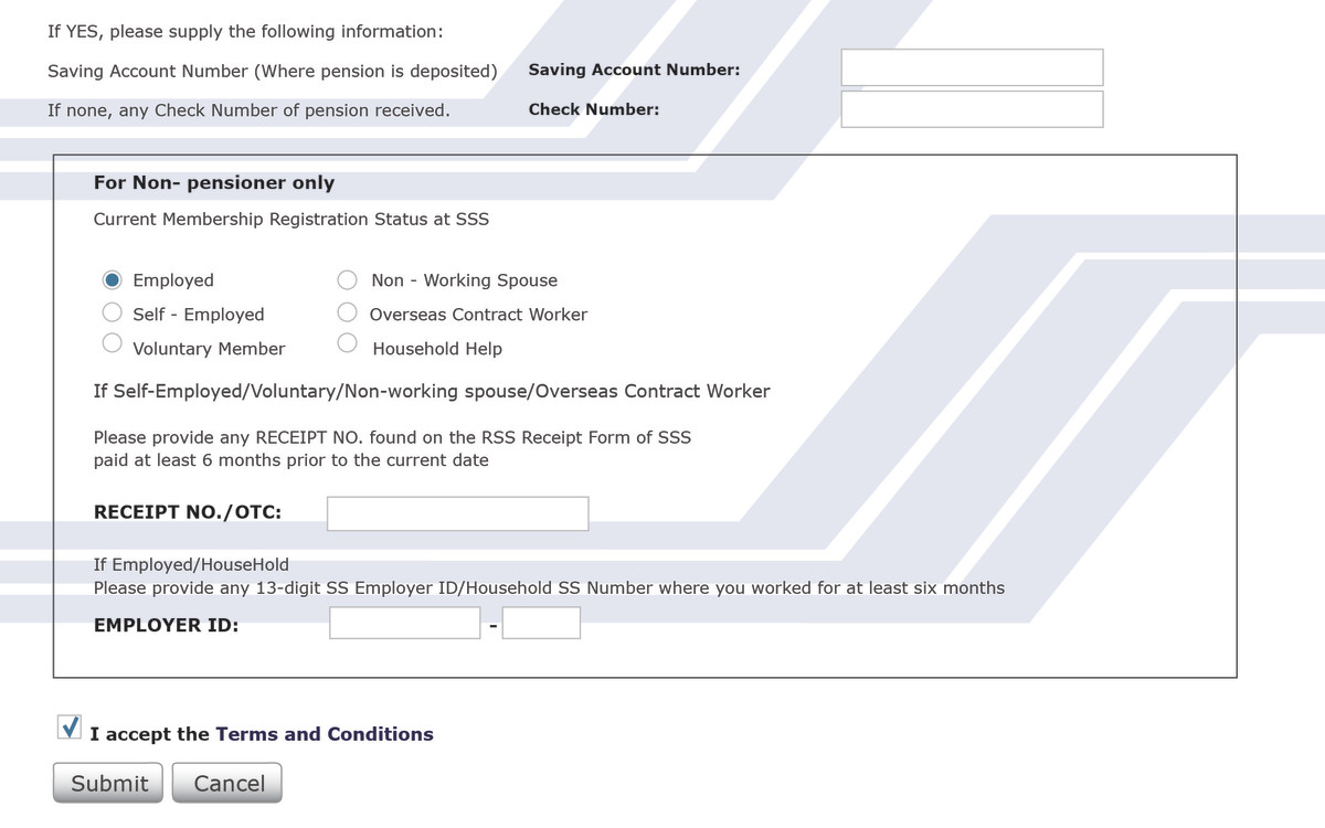 SSS Online Inquiry Contributions, Loan Balance and Status, and