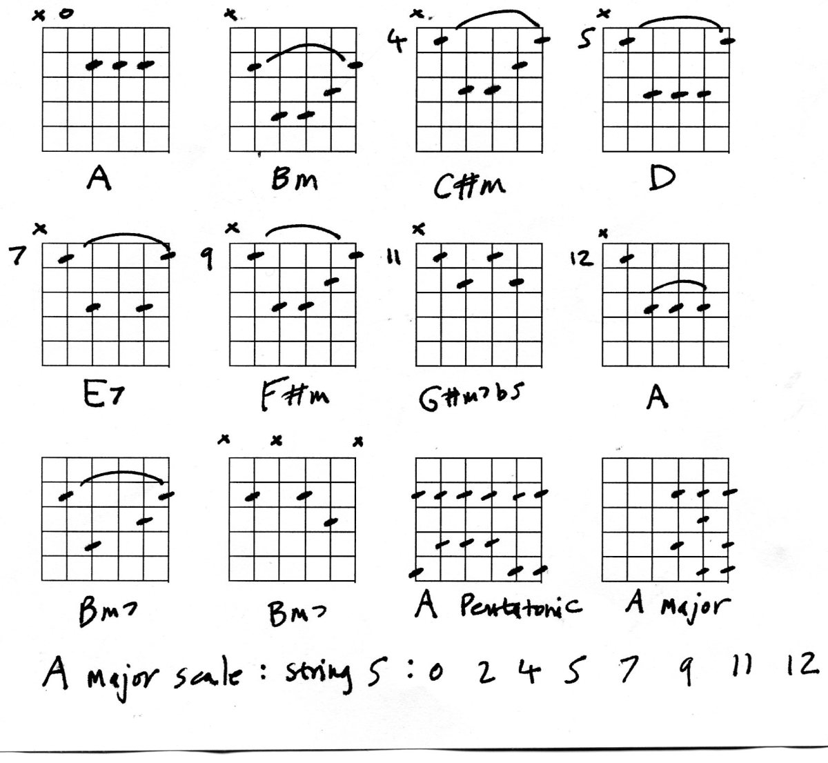 Guitar Chords and harmonised scales