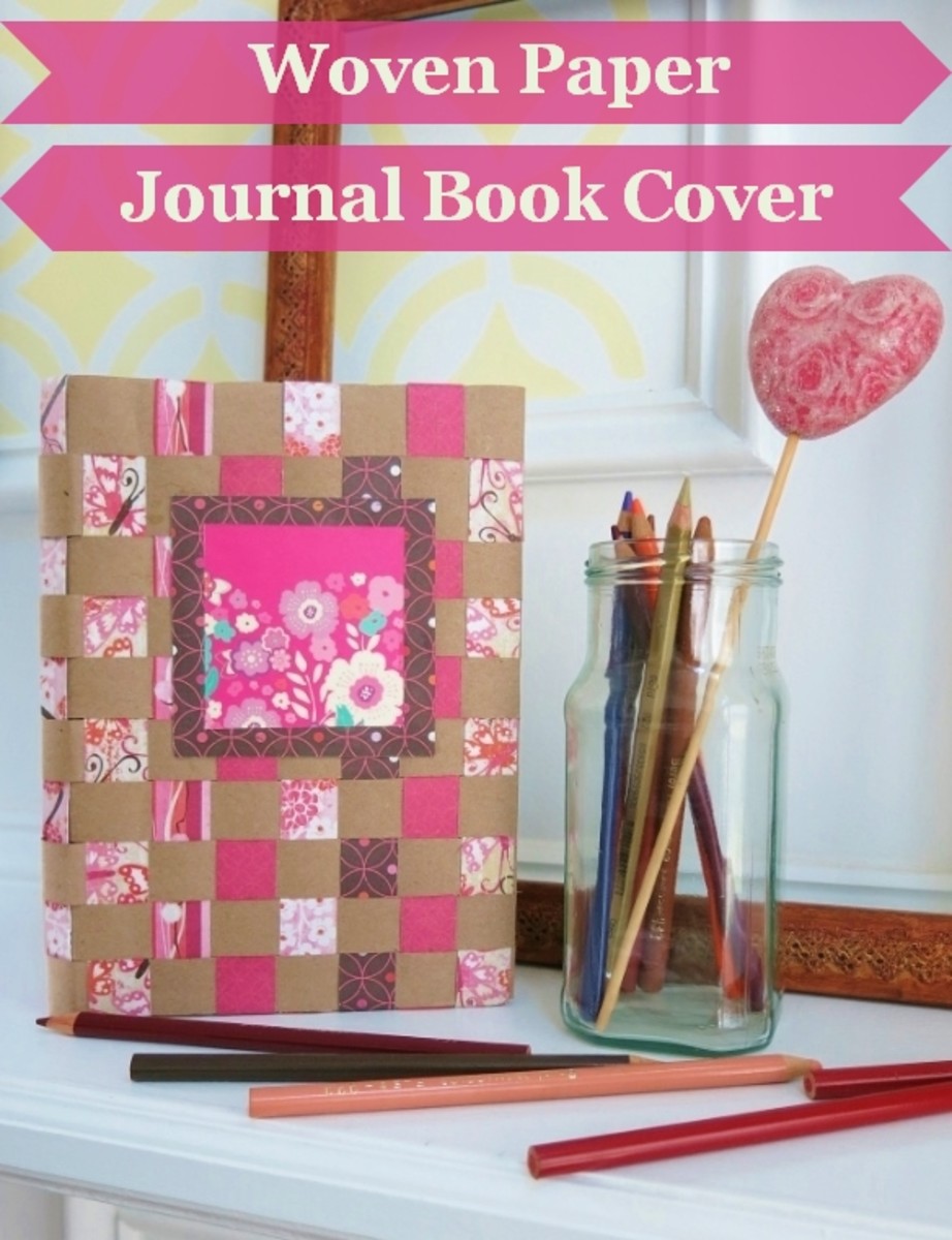 DIY Craft Tutorial How to Make a Woven Paper Journal or Sketchbook Cover