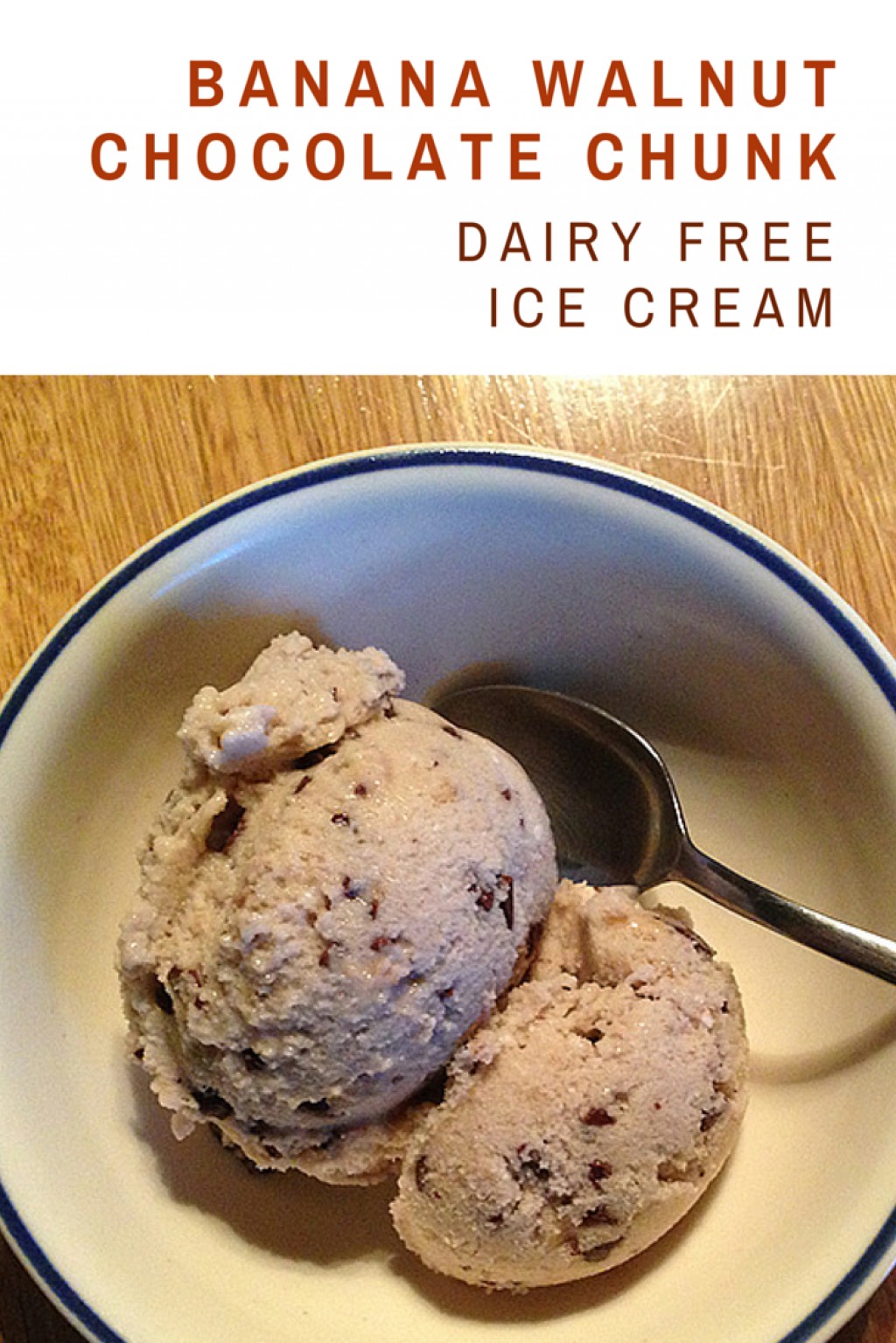 Vegan Banana Walnut Chocolate Chunk Ice Cream With Coconut Milk