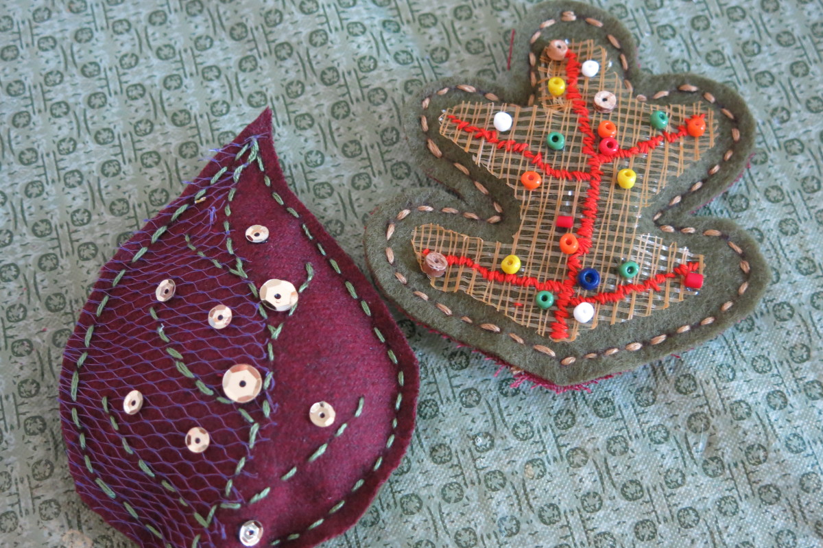 DIY Craft Tutorial Scrap Fabric Fall Autumn Leaves, Table Decorations