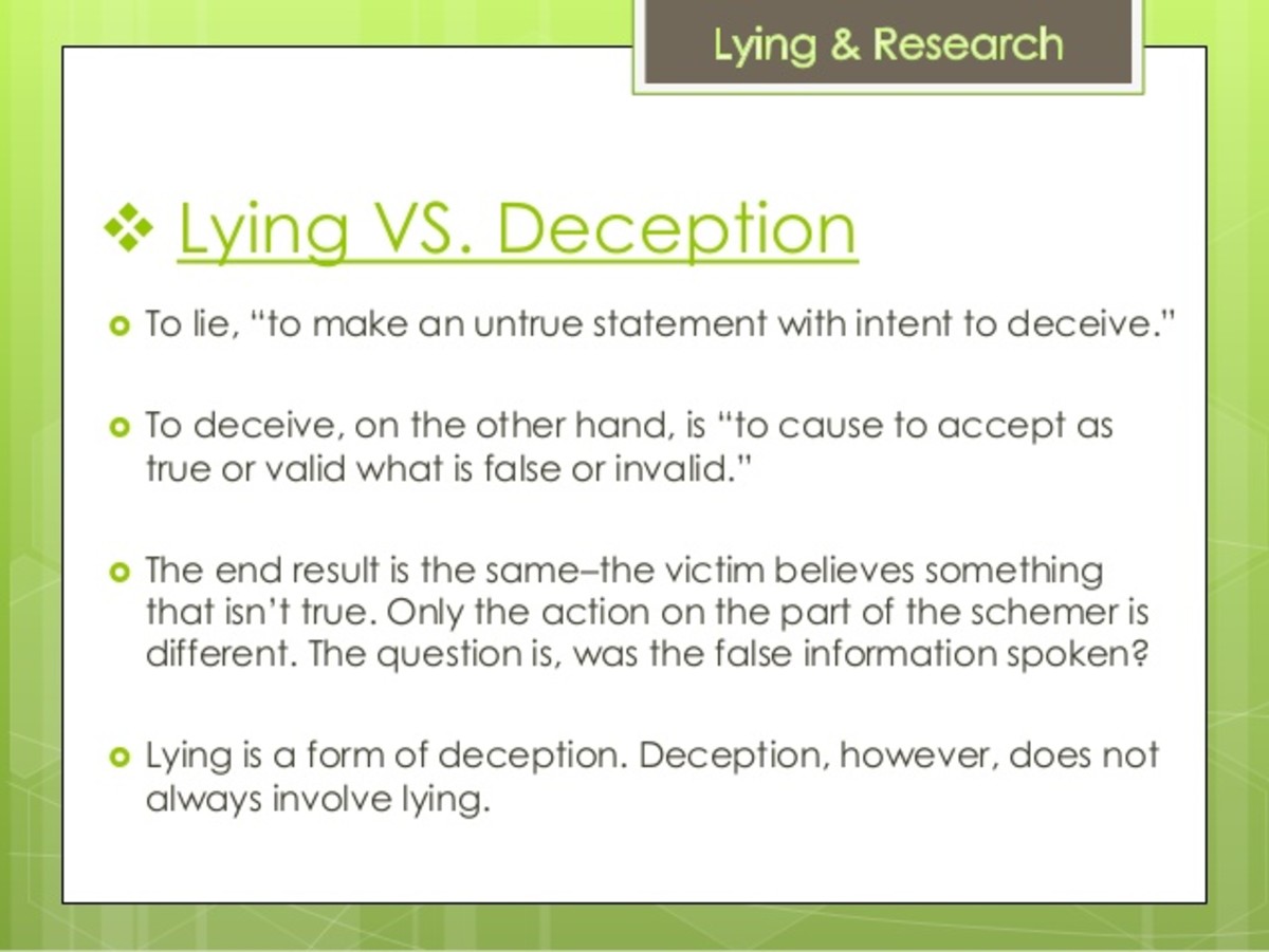 Why People Lie & Deceit? HubPages
