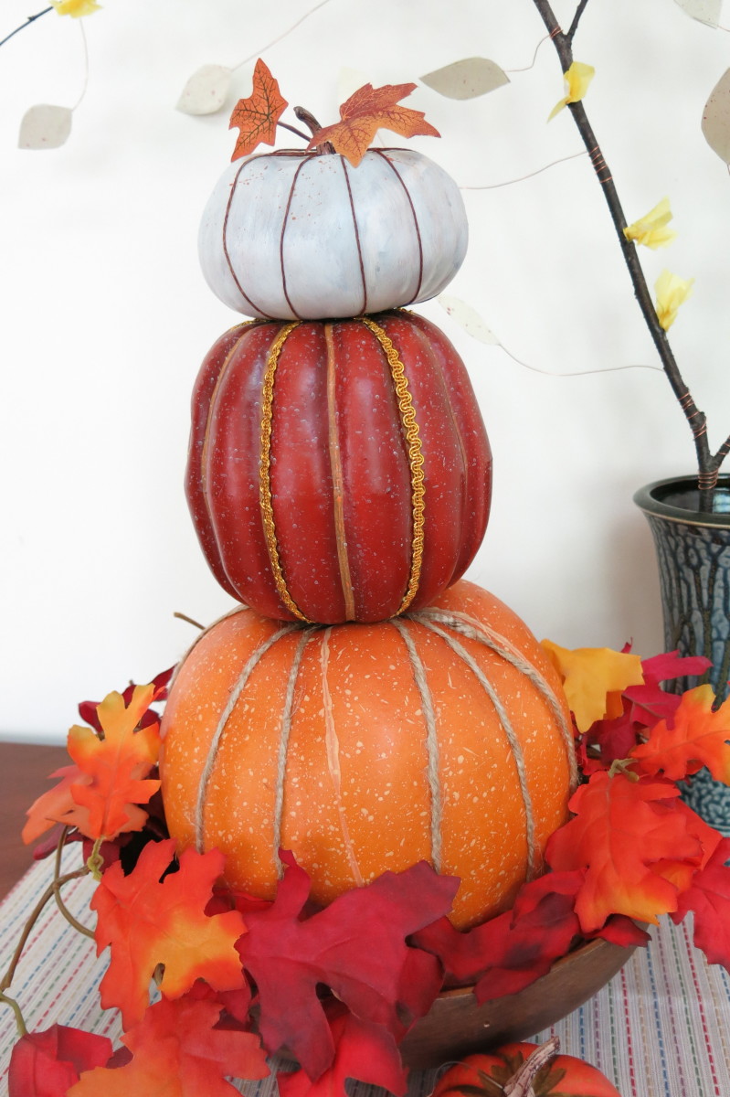 How to Make a Stacked Pumpkin Decoration for Fall Holidappy