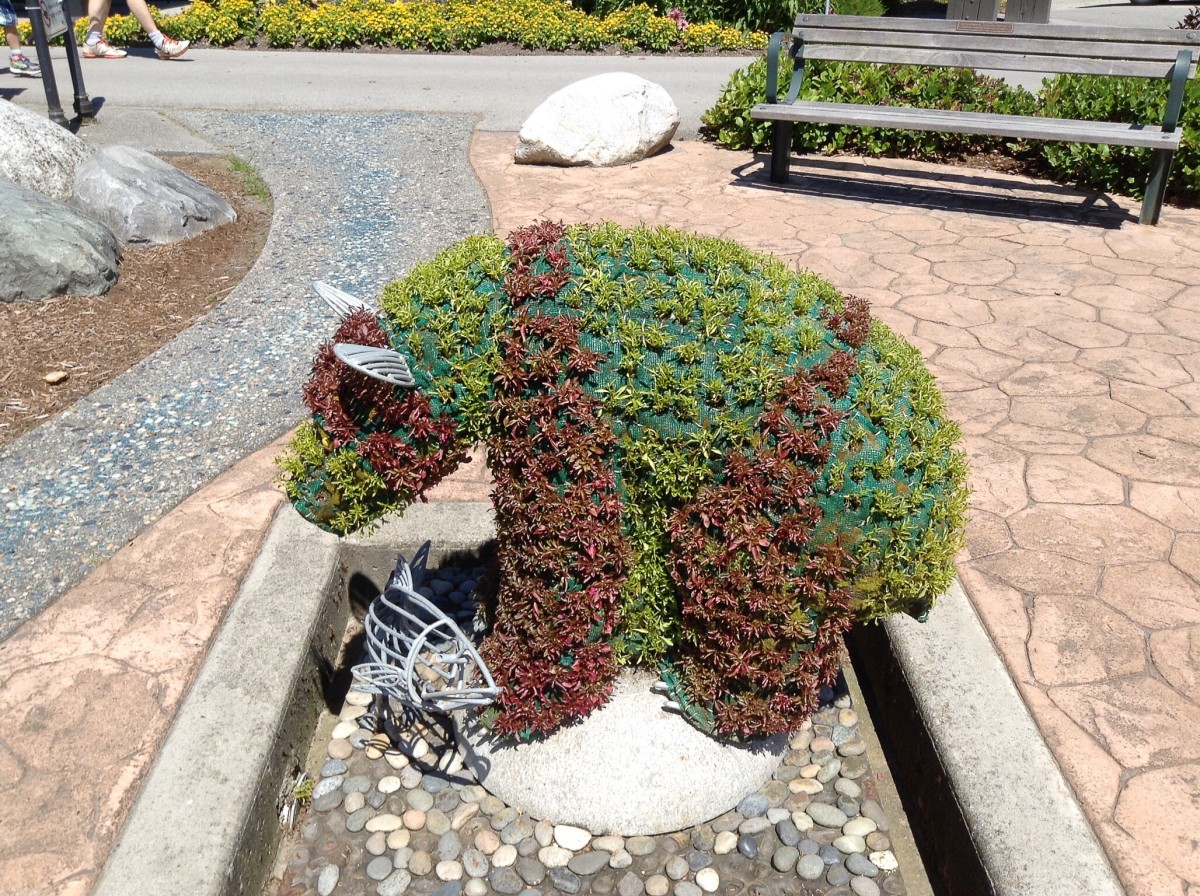 EcoSculptures in Burnaby Animals Made From Metal and Plants