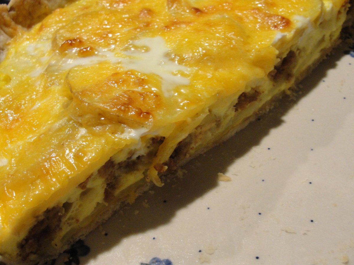 Potato and Sausage Quiche Delishably