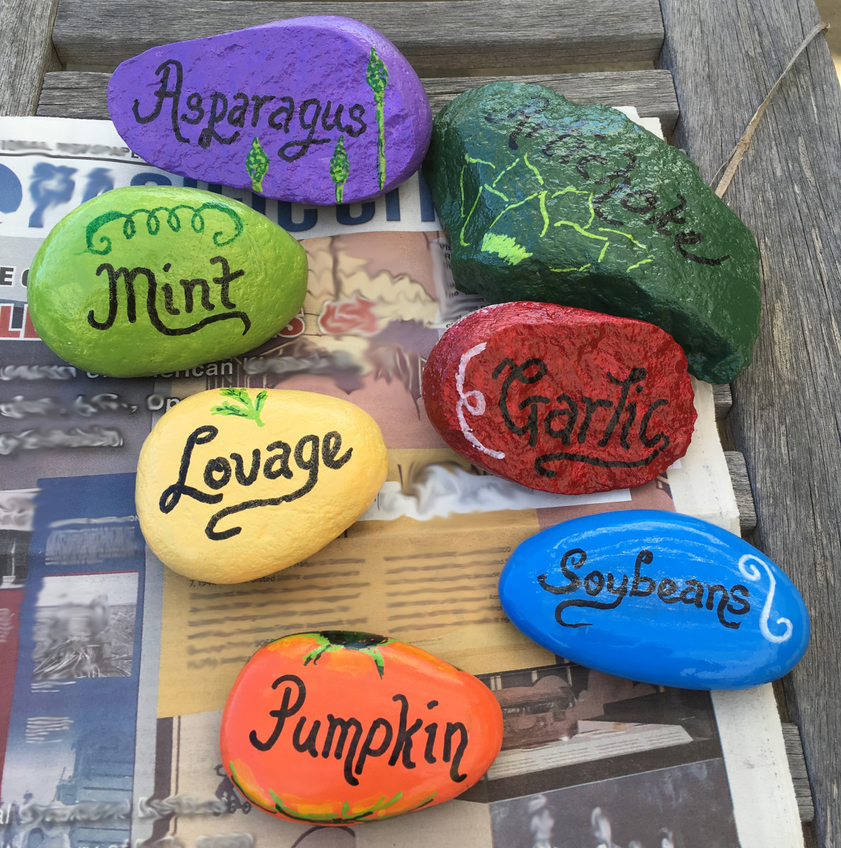 How to Make Painted Rock Plant Markers