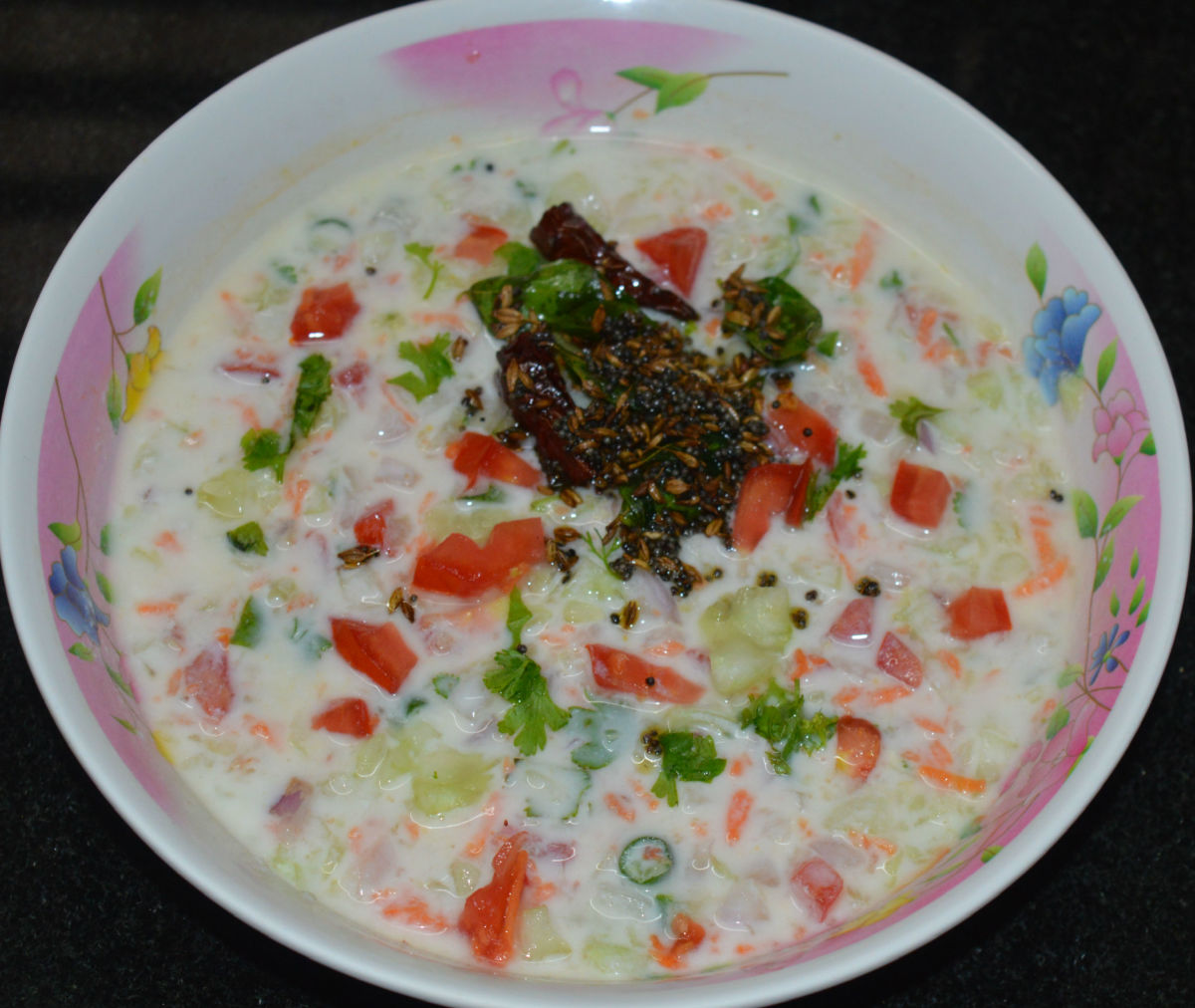 Mixed Vegetable Raita or Yogurt Curry Recipe Delishably