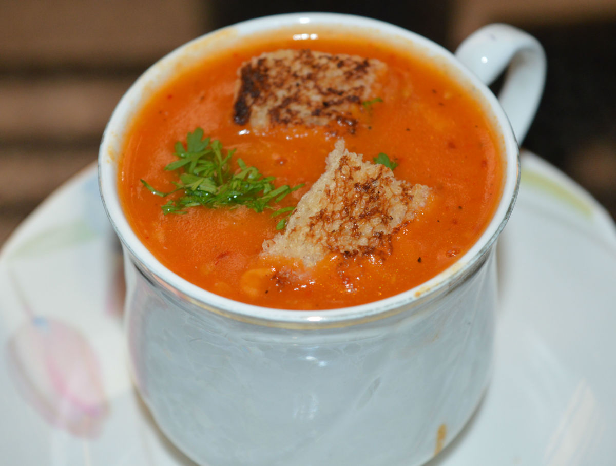 RestaurantStyle Creamy Tomato Soup Recipe Delishably