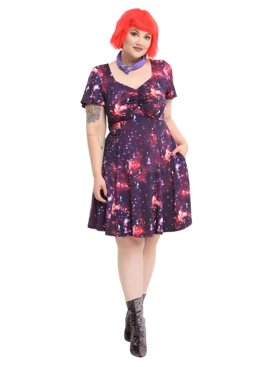 Dark Galaxy GlowintheDark Dress Plus Size Bellatory