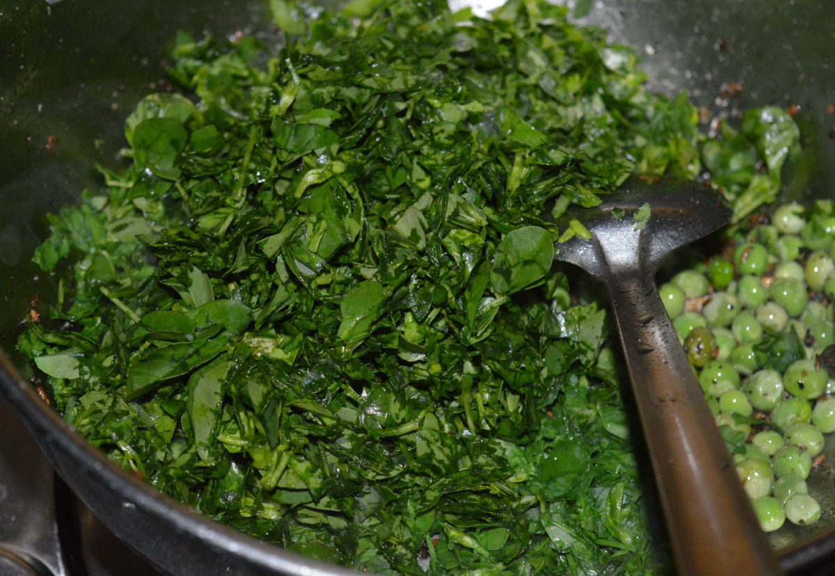 Fenugreek Leaf Rice with Fresh Peas (Methi Rice) Delishably
